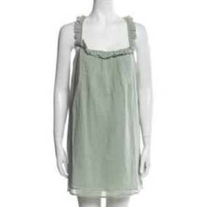 New reformation tucker eyelets ruffle mini dress